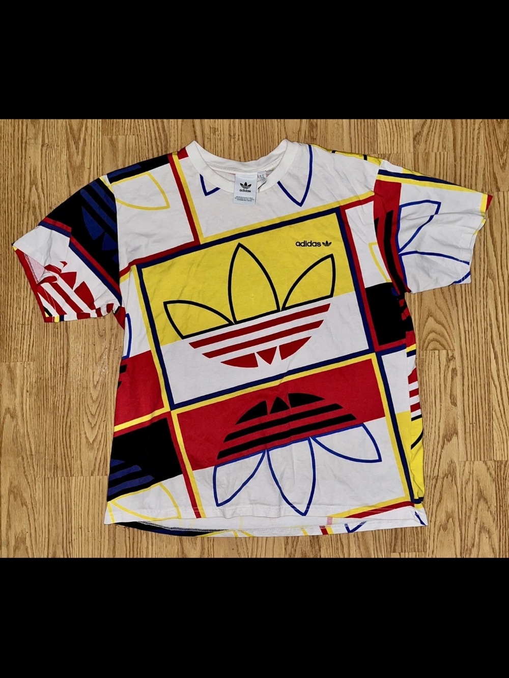 MENS ADIDAS ORIGINALS LOGO PLAY TREFOIL TEE SHIRT ~SIZE XL RARE!